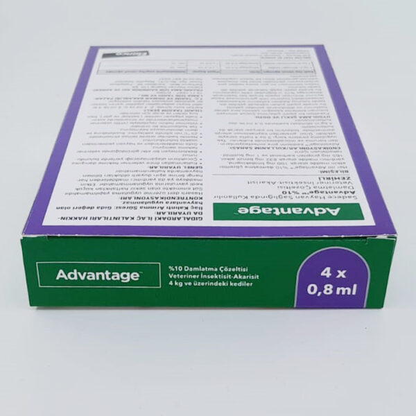 Advantage 4Kg üstü kedi dış parazit damlası 0,8ml 4 Pipet - Görsel 4