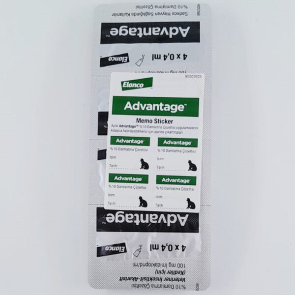 Advantage 4 Kg altı Kediler için Dış Parazit Damlası 0,4 ml x4 Pipet - Görsel 3