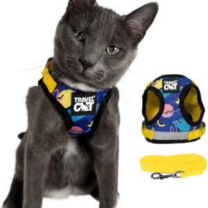 Gerçek Maceracı Yansıtıcı Kedi ve Yavru Kedi Tasması ve Kayışı, 90'lar Kedisi, Ekstra Küçük Boy